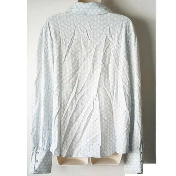 Hill House Dorothea Top XL Powder Blue Baroque Shell Linen - Picture 3 of 7